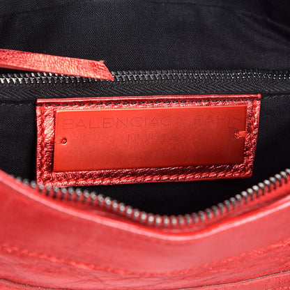 Balenciaga Metallic Chevre Classic Hardware Mini Classique  First Red 6 of 8
