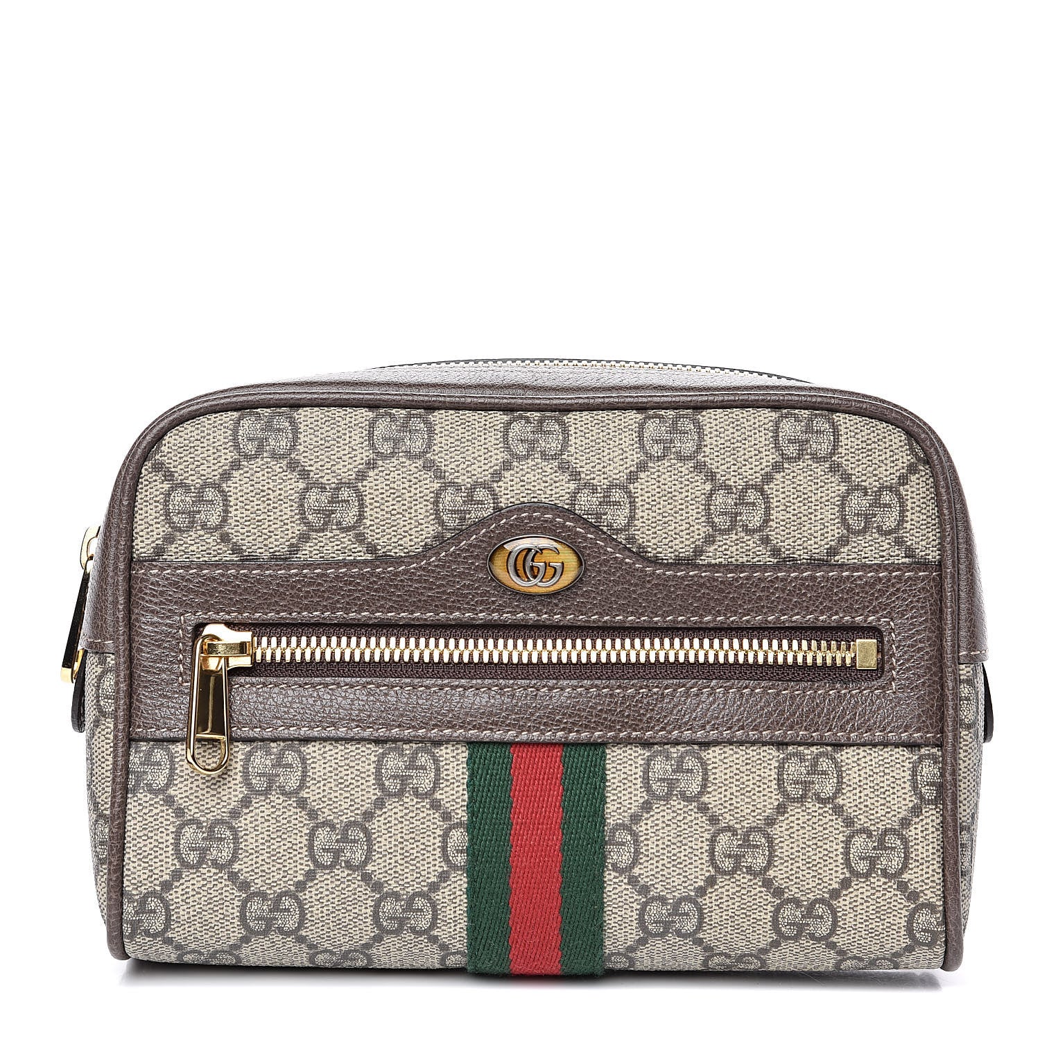 Gucci GG Supreme Monogram Small Ophidia Belt Bag Dark Brown 1 of 9