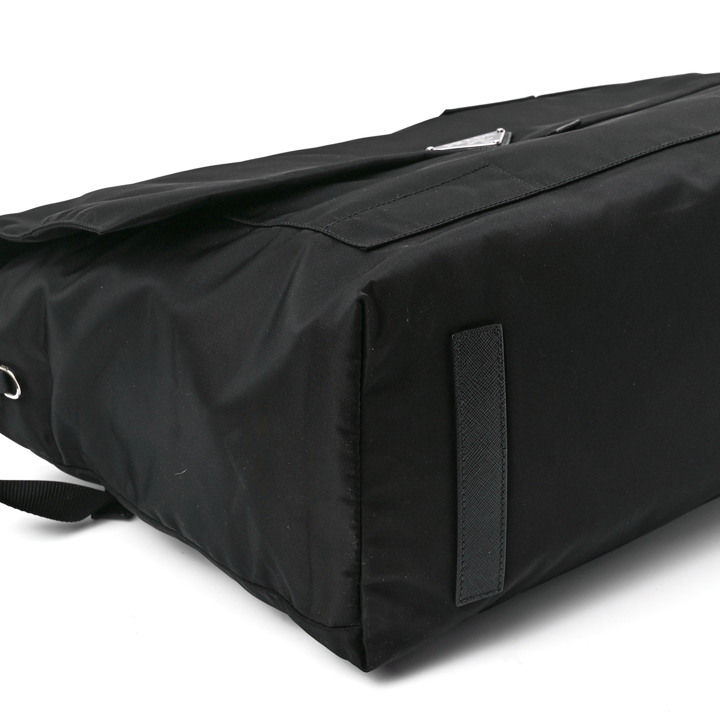Tessuto Nylon Saffiano Racing Logo Messenger Bag Black