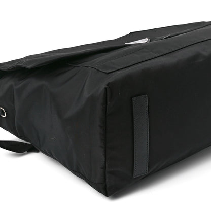 Prada Tessuto Nylon Saffiano Racing Logo Messenger Bag Black 12 of 13