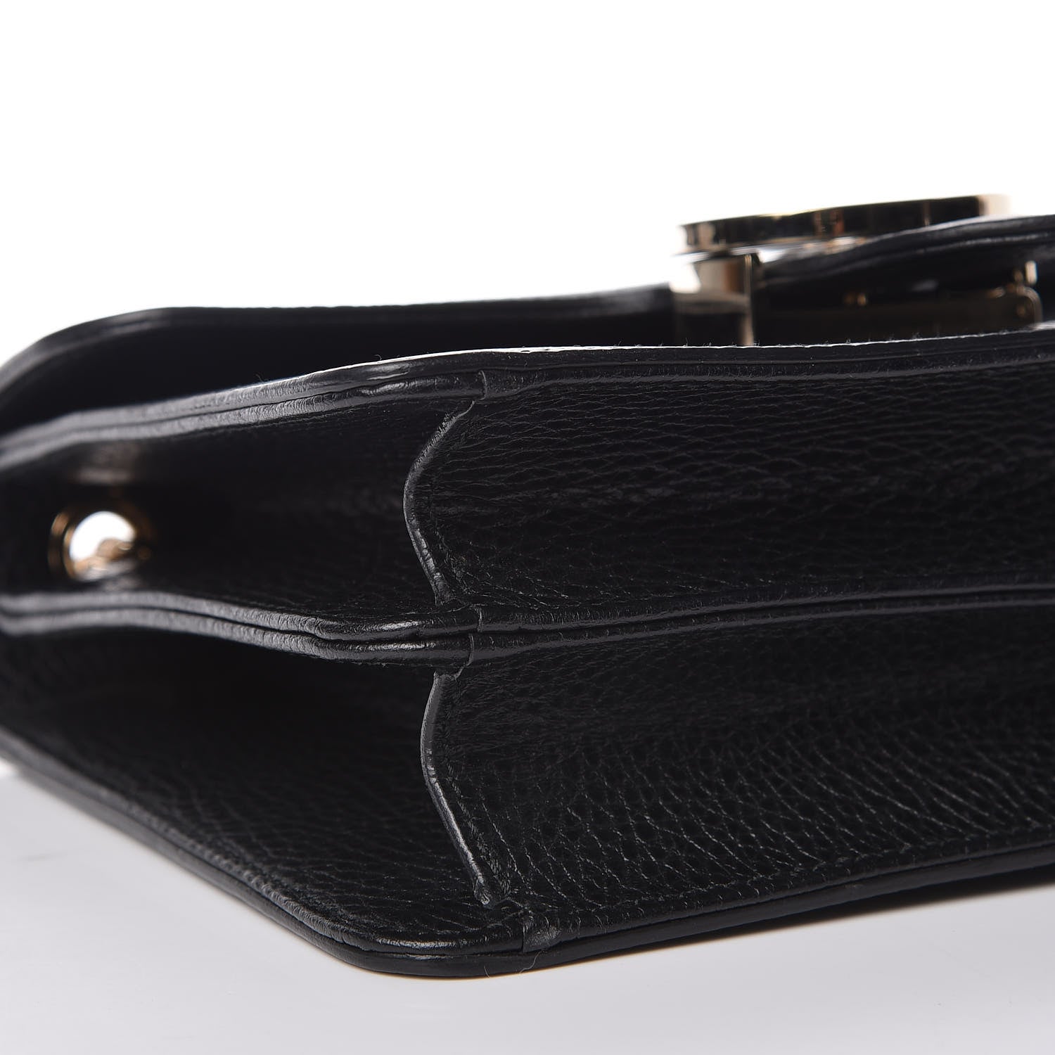 Gucci Dollar Calfskin Small Interlocking G Shoulder Bag Black 8 of 9