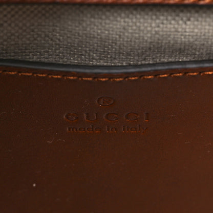 Gucci New Canvas Charisma Calfskin Crystal GG Monogram Mini Diana Tote Bag Camel Ebony 6 of 8