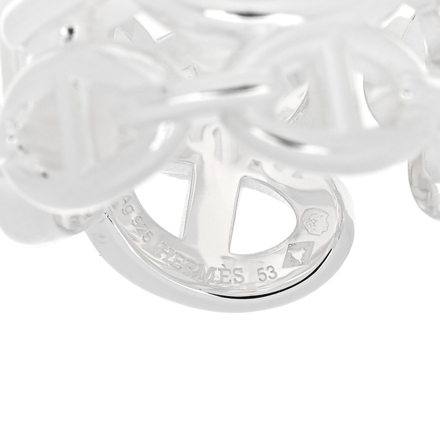 Sterling Silver GM Chaine d'Ancre Enchainee Band Ring 53 6.5