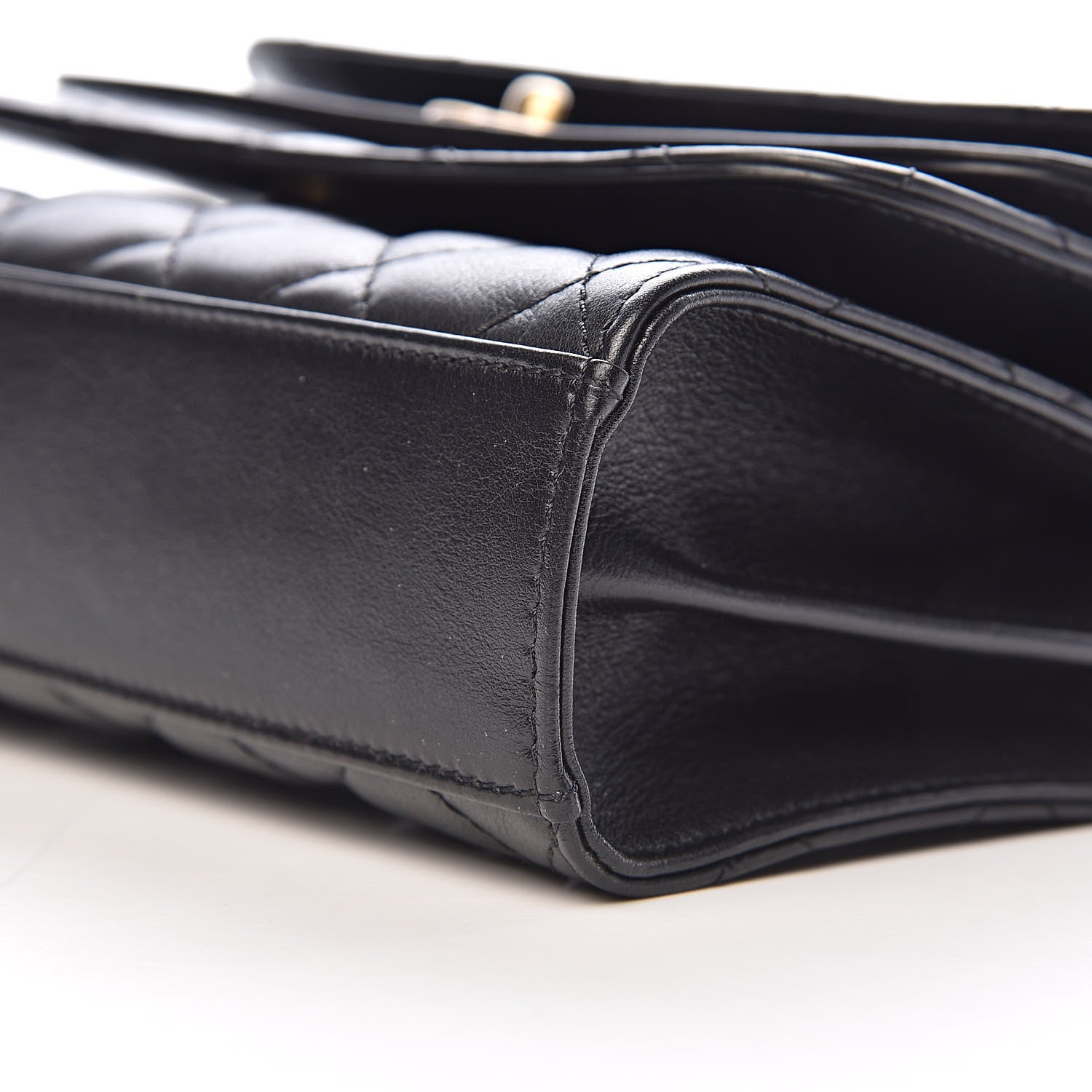 Chanel Calfskin Quilted Triple Flap Black 11 of 12