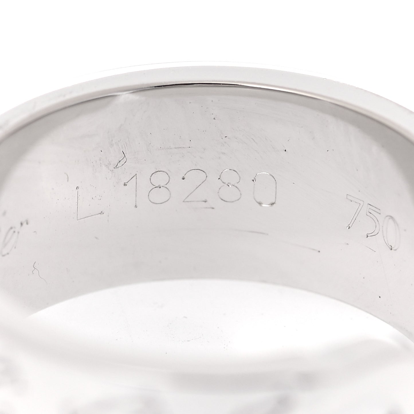 18K White Gold C De Cartier Christmas Ring 51 5.75
