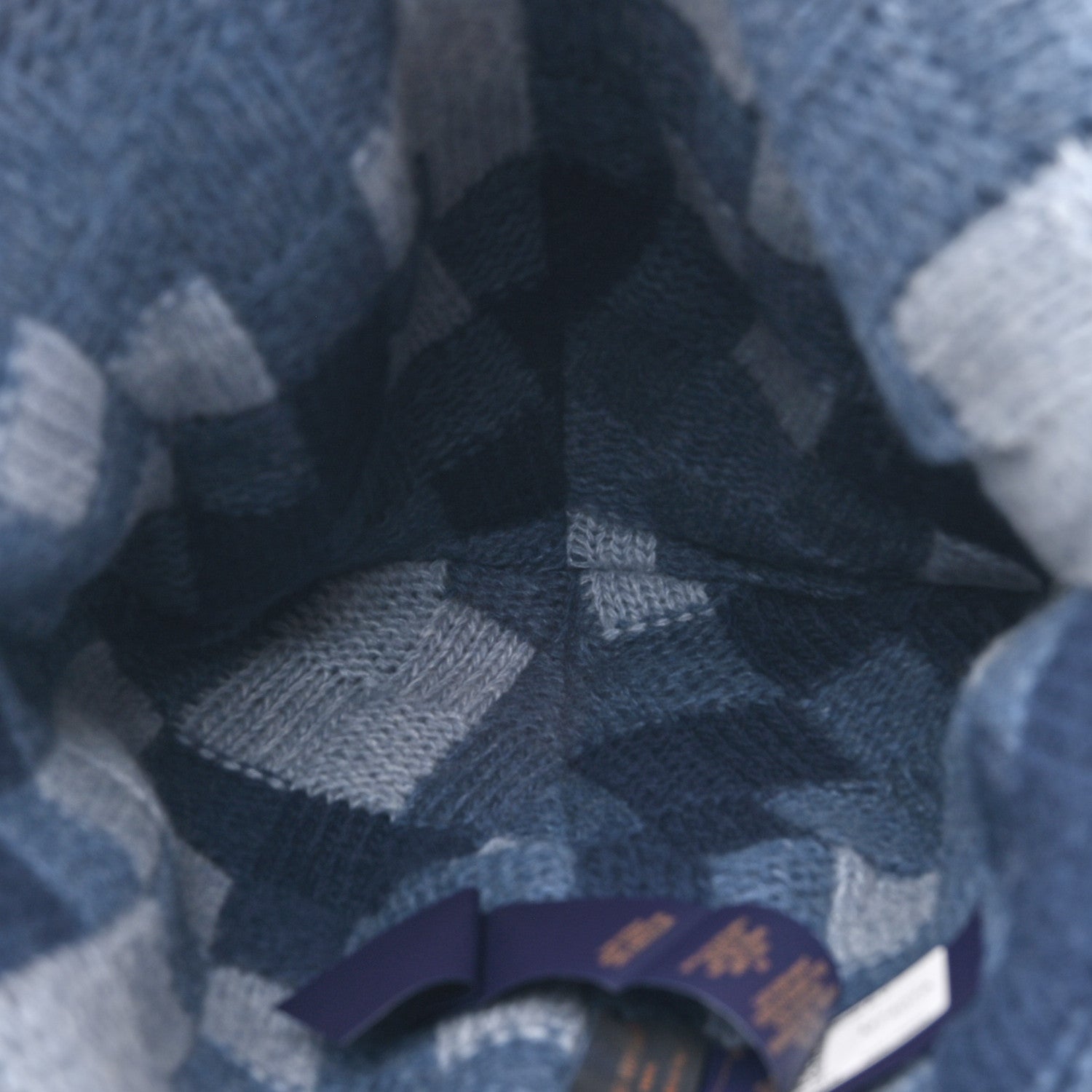 Louis Vuitton Damier Wool Denim Beanie Blue 4 of 5