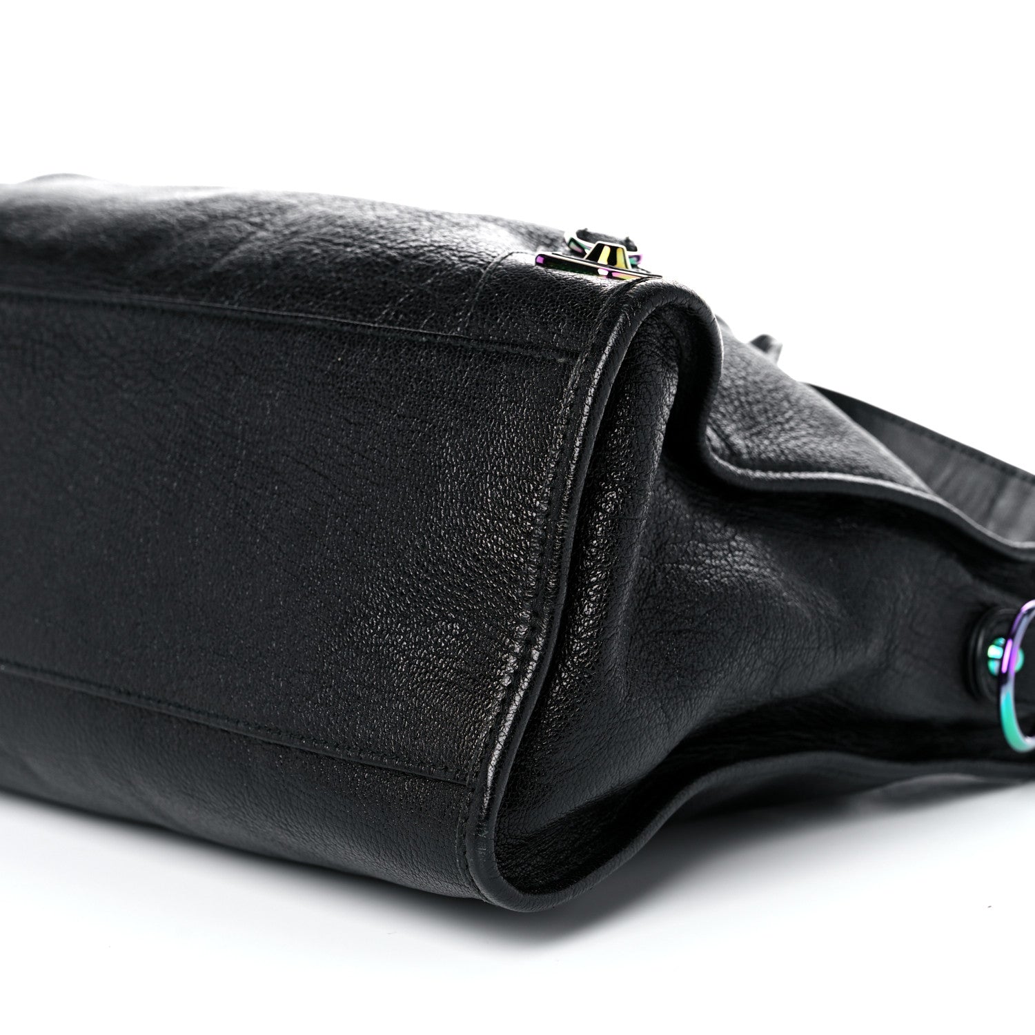 Balenciaga Chevre Iridescent Metallic Edge Hardware City Black 4 of 12