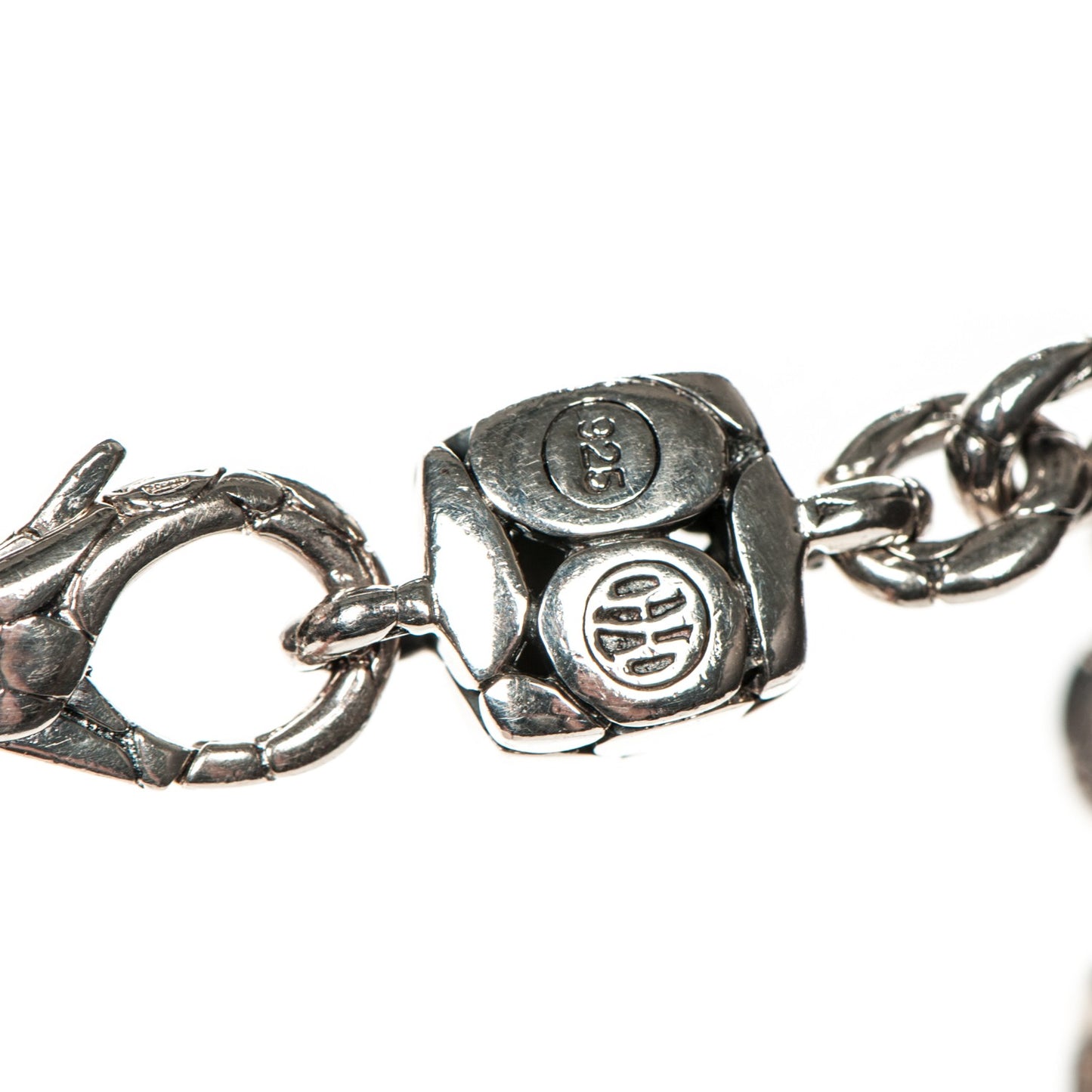Sterling Silver Kali Square Station Sautoir Necklace