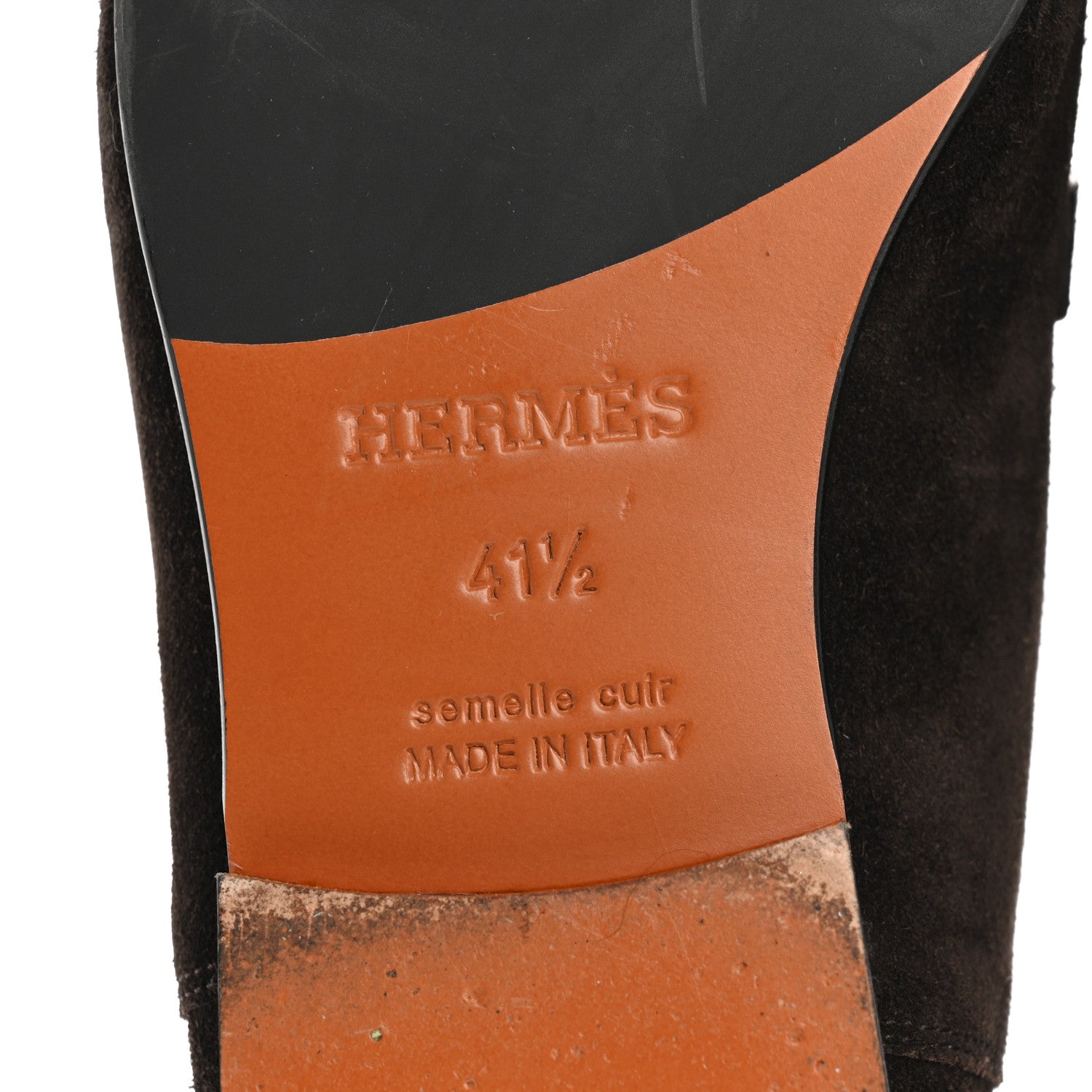 Hermes Suede Mens Giovanni Loafer 41.5 Ebene 8 of 11