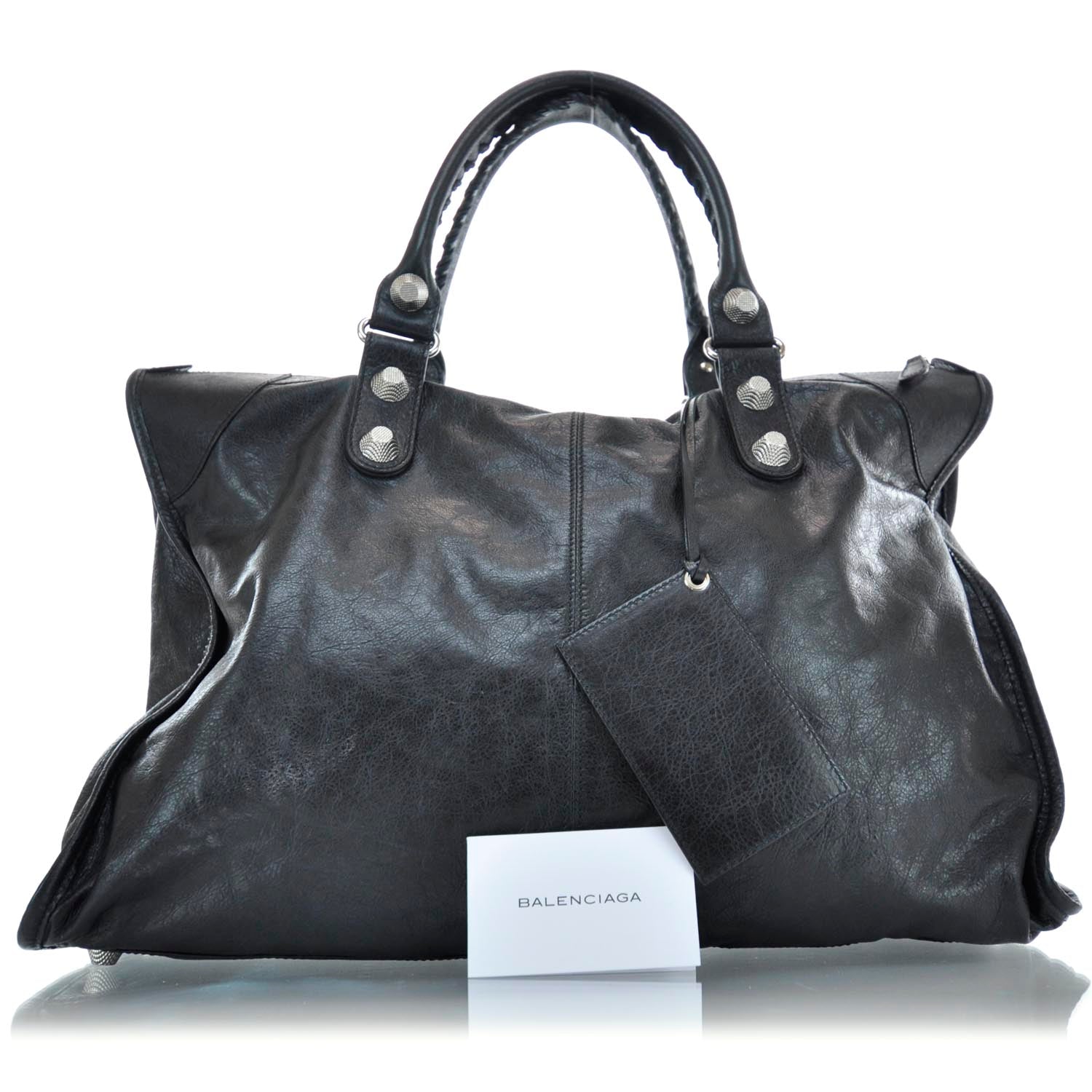 Balenciaga Agneau Giant Weekender Black 4 of 10