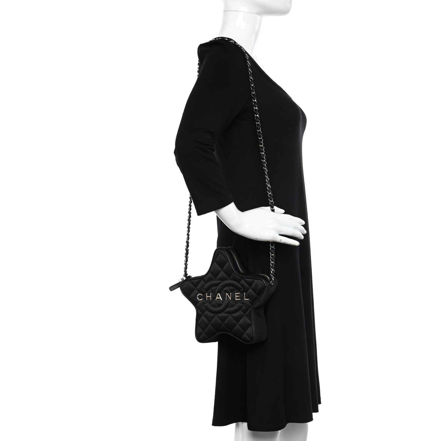 Chanel Satin Walk Of Fame Bag Black 2 of 10