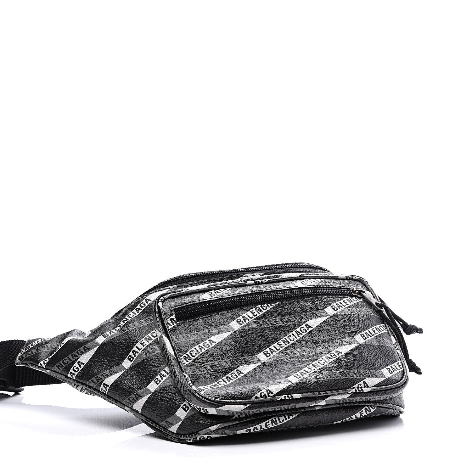 Balenciaga Coated Canvas Losange Monogram Explorer Belt Bag Black Grey 3 of 10
