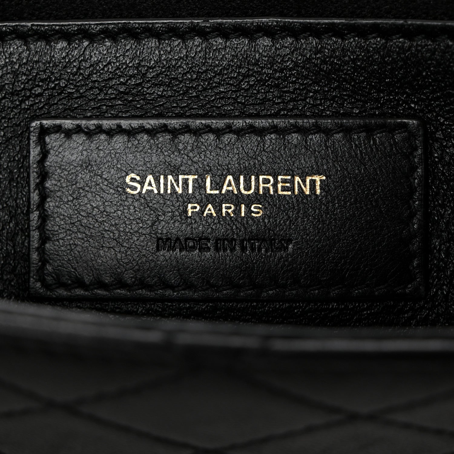 Saint Laurent Calfskin Quilted Lacquered Gaby Satchel Black 8 of 12