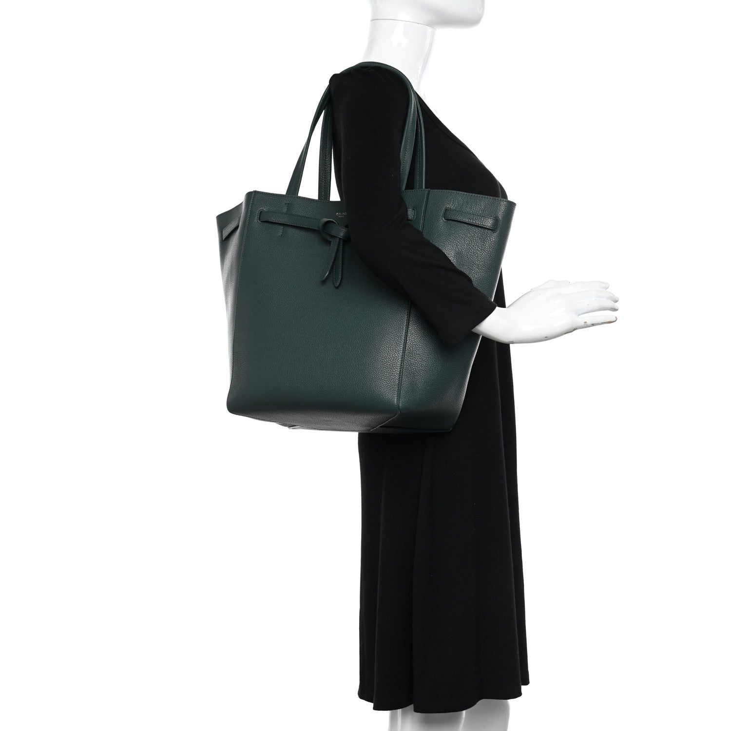 Celine Soft Grained Calfskin Small Belt Cabas Phantom Amazone 2 of 10