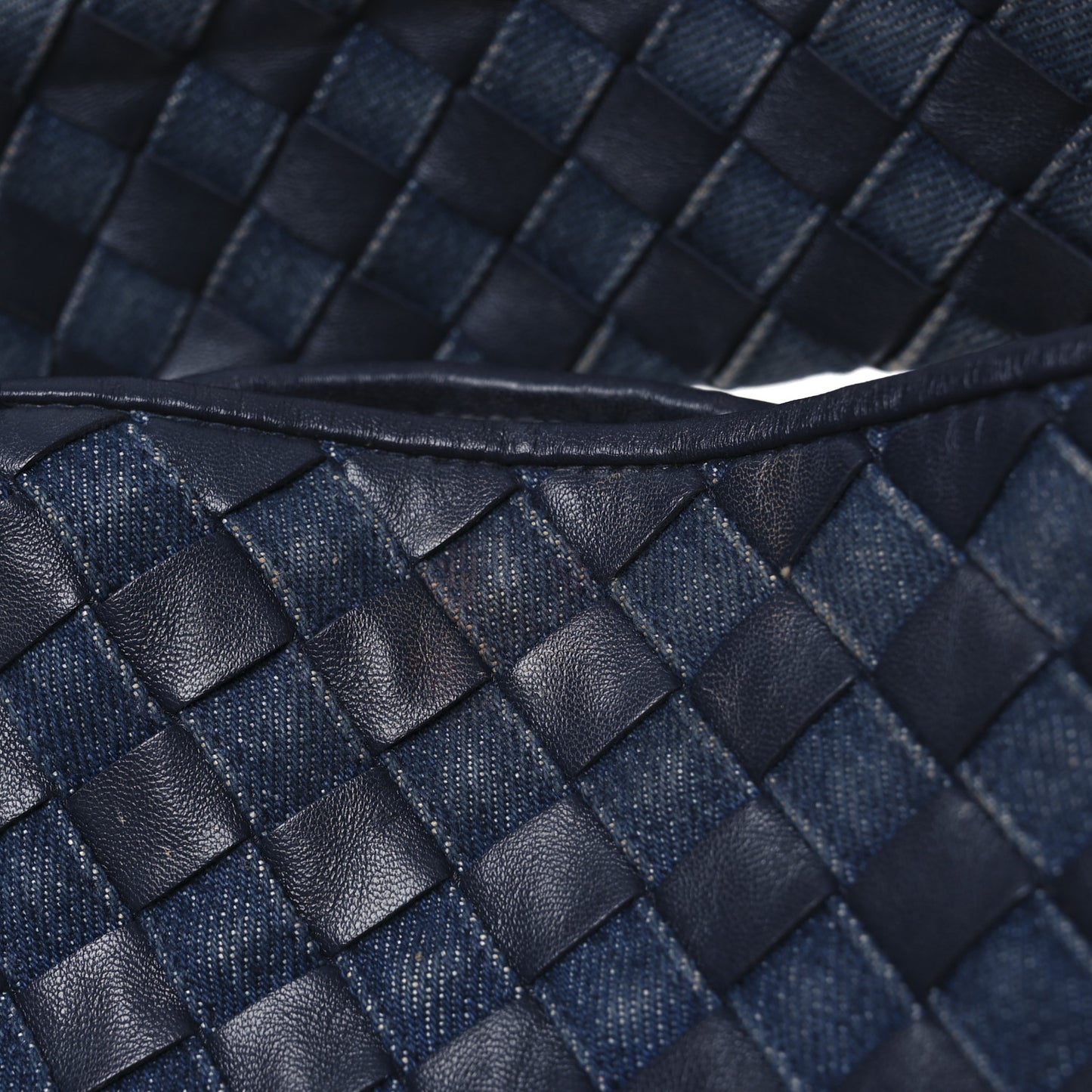 Denim Nappa Intrecciato Large Hop Abyss Indigo