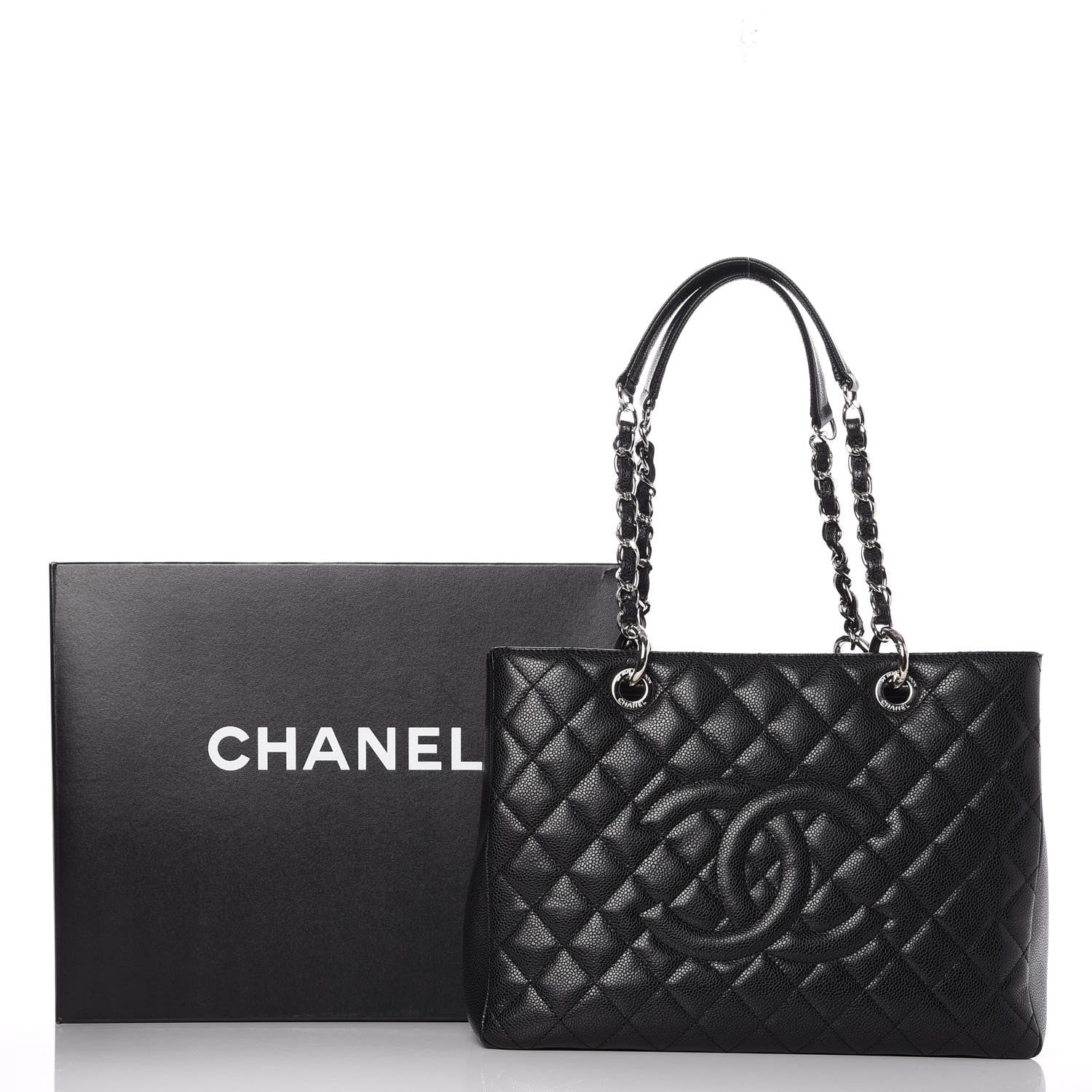 Chanel Caviar Quilted Grand Shopping Tote GST Black 10 of 10
