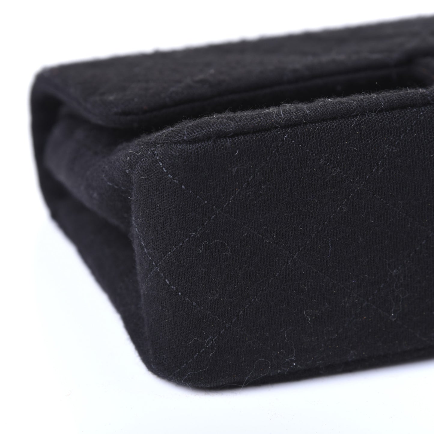 Jersey Quilted Medium Double Flap Black