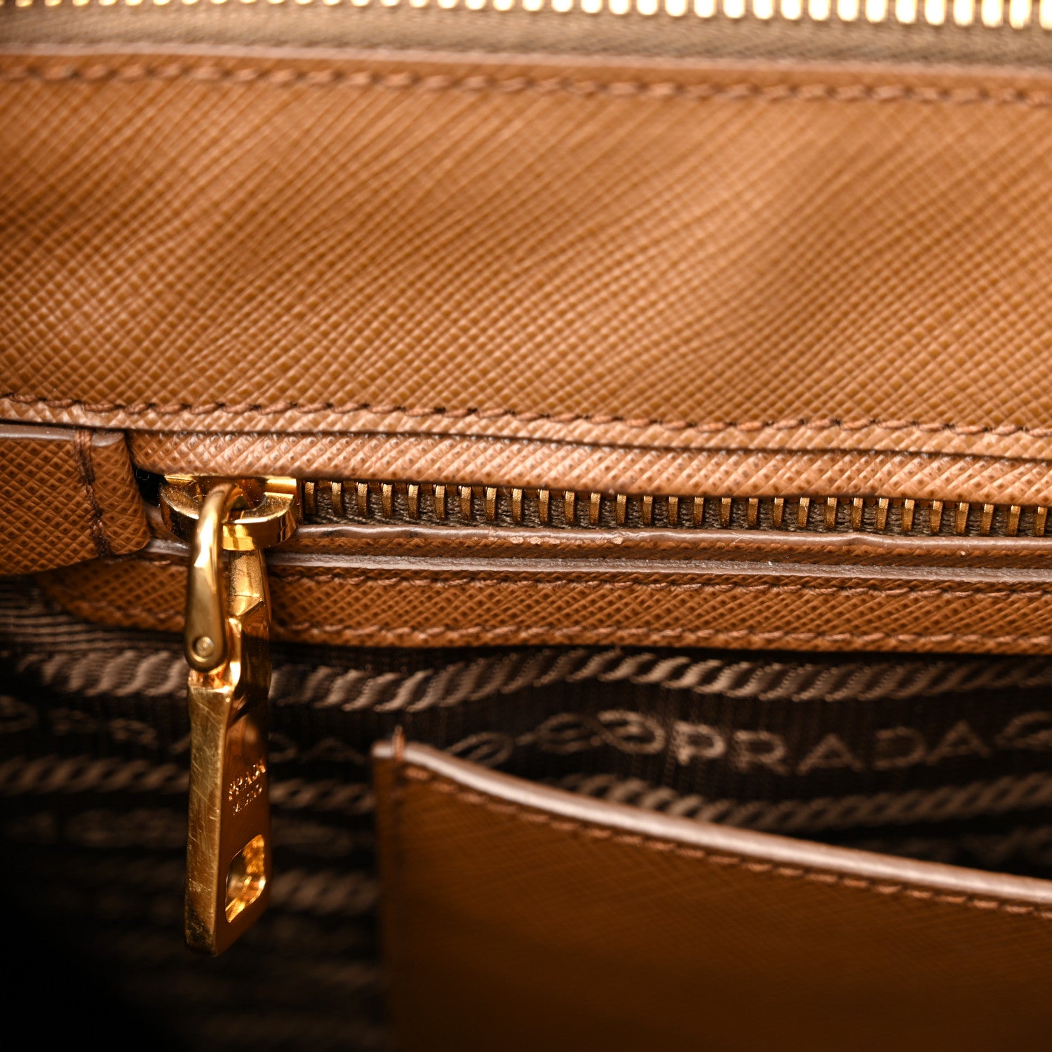 Prada Saffiano Large Galleria Double Zip Tote Cannella 11 of 21