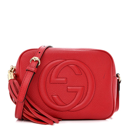 Gucci Pebbled Calfskin Small Soho Disco Bag Tabasco Red 1 of 15
