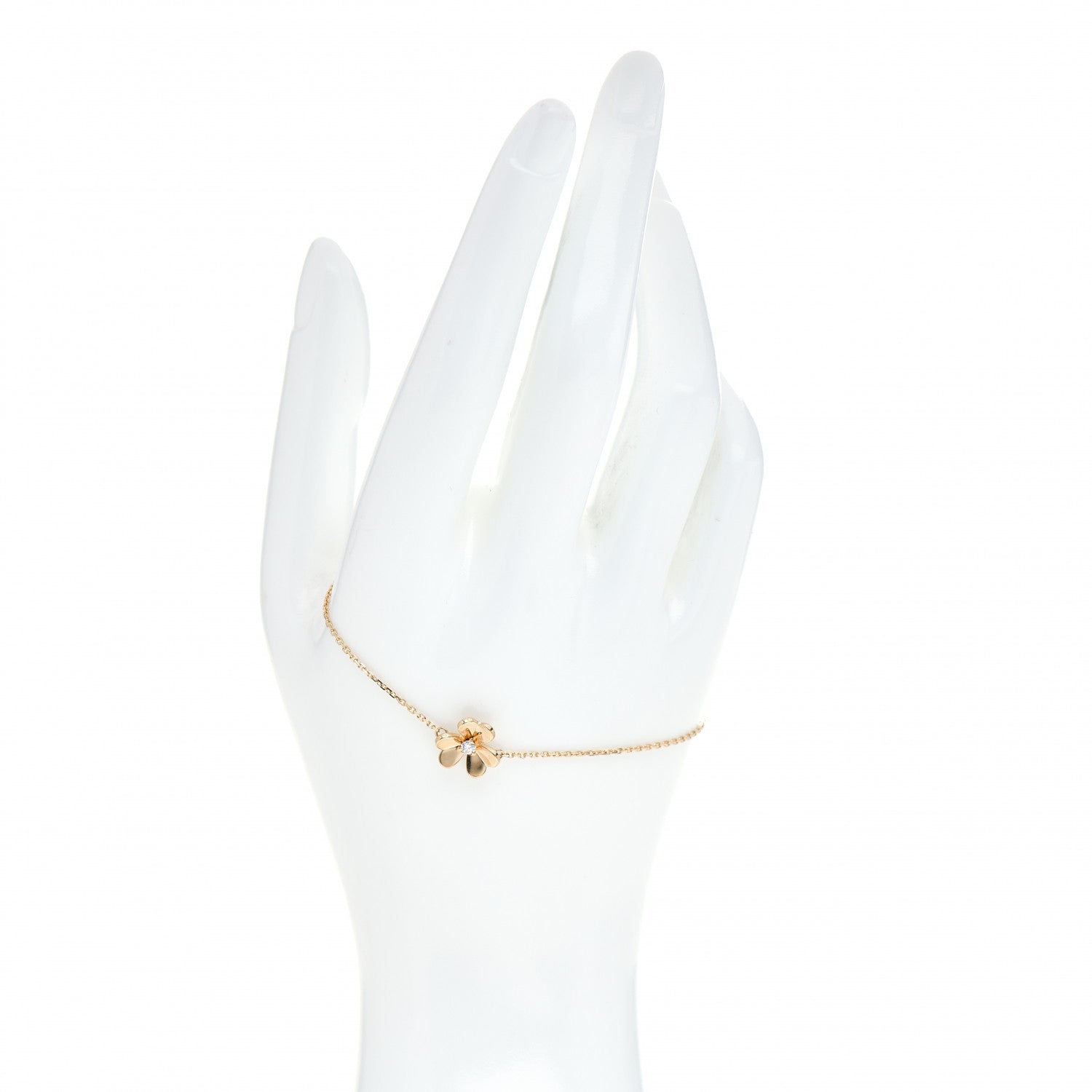 Van Cleef & Arpels 18K Yellow Gold Diamond Mini Frivole Bracelet 2 of 5