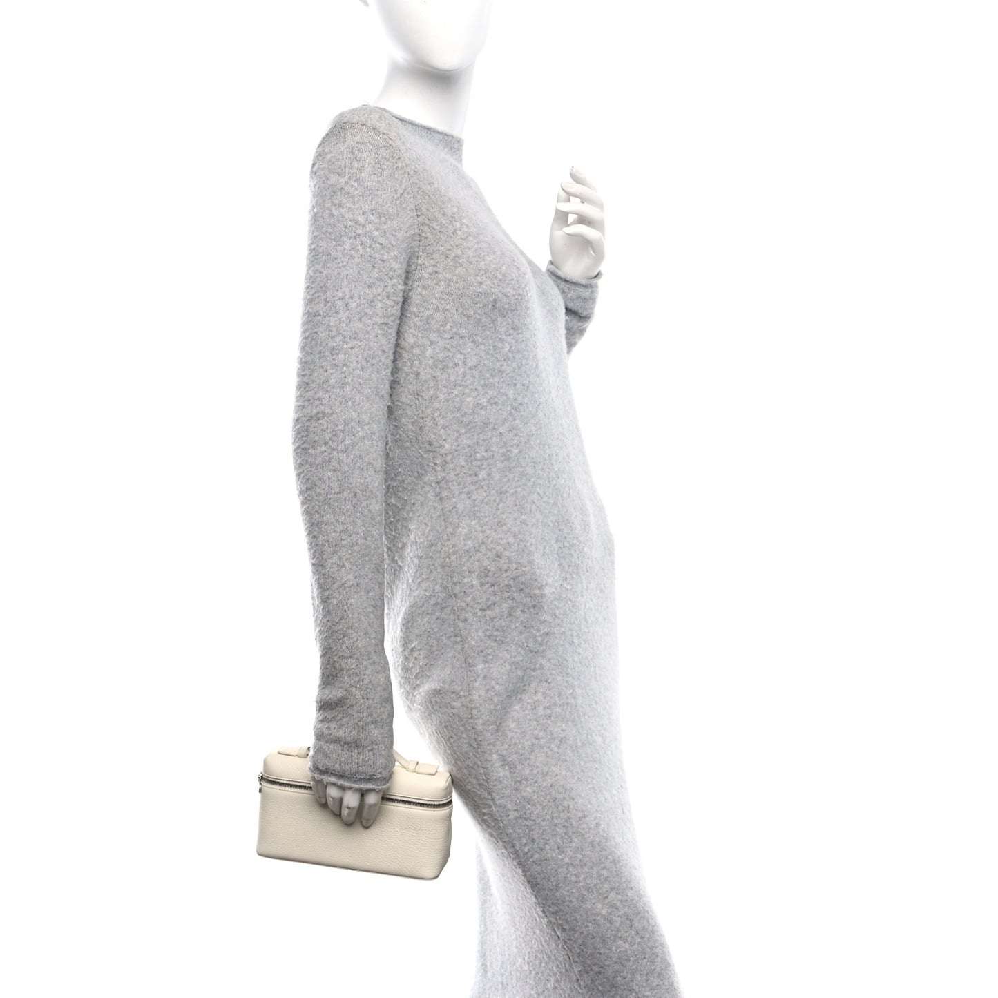 Grained Calfskin L19 Extra Pocket Pouch Whisper White