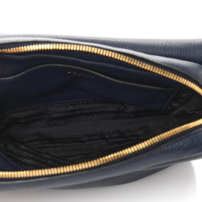 Prada Vitello Daino Flap Crossbody Baltico 5 of 10