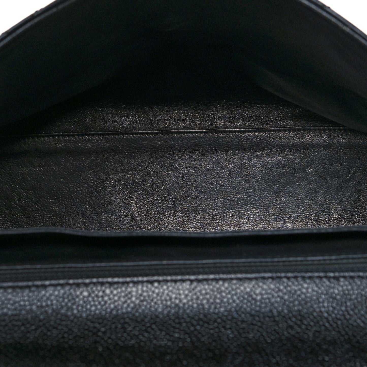 Caviar Quilted Jumbo Kelly Flap Black