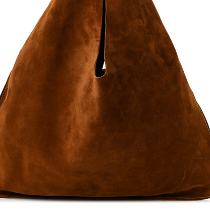 The Row Suede Small Bindle Bag Bistre Ecru 7 of 9