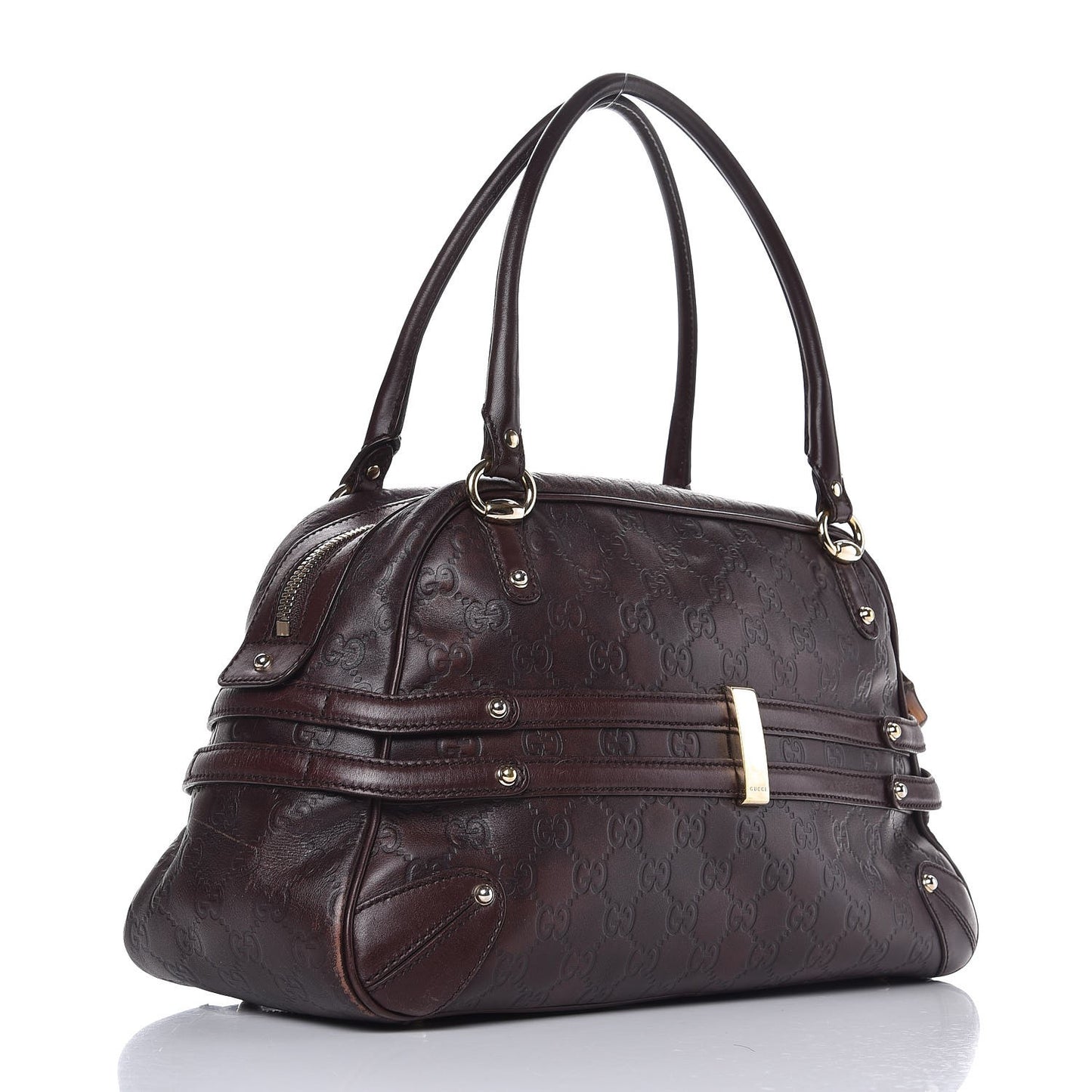 Guccissima Large Wave Boston Dark Brown