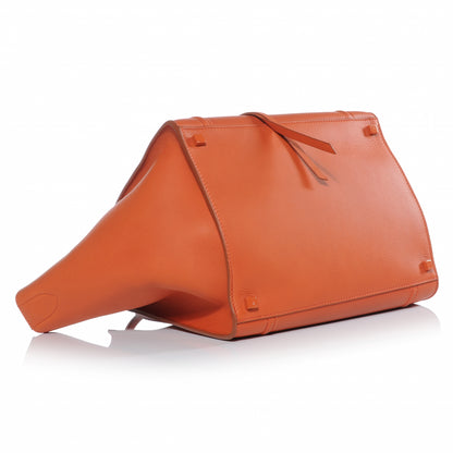 Celine Smooth Calfskin Medium Phantom Luggage Bag Orange 4 of 9