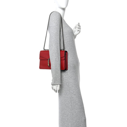 Gucci Dollar Calfskin Swarovski Crystal Small Dionysus Shoulder Bag Hibiscus Red 2 of 13