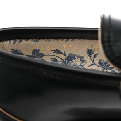 Gucci Cordovan Lux Womens Harald Horsebit 25mm Platform Loafers 37.5 Black 6 of 8