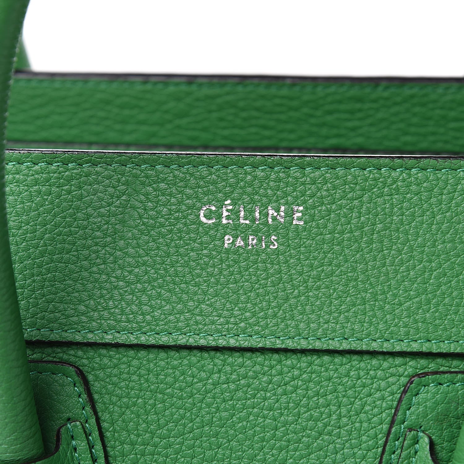 Celine Drummed Calfskin Micro Luggage Mint 8 of 18