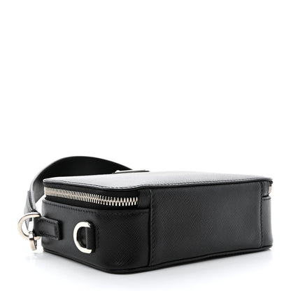 Prada Saffiano Travel Small Brique Top Handle Crossbody Bag Black 4 of 12