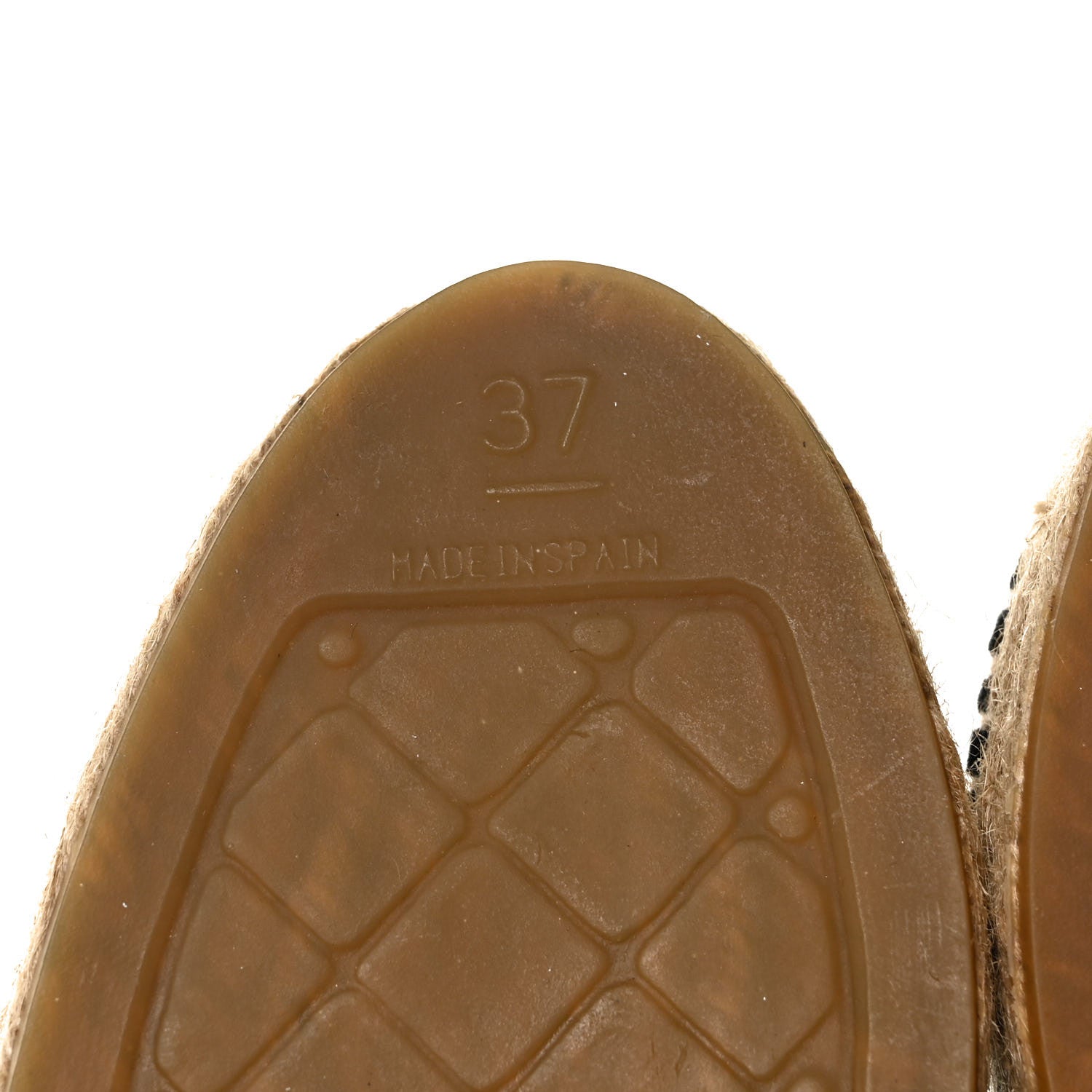 Chanel Tweed Velvet CC Espadrilles 37 Grey Black 6 of 9