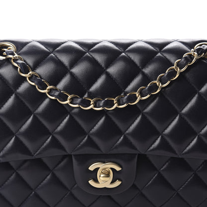 Chanel Lambskin Quilted Medium Double Flap Navy 12 of 12