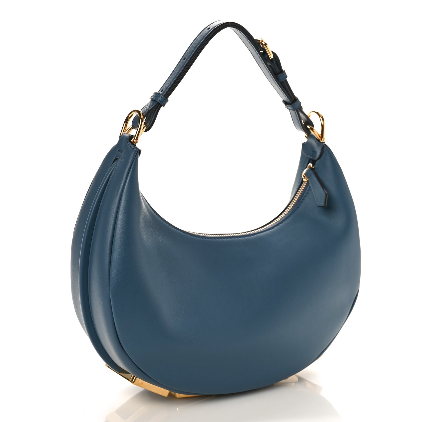 Vitello Grace Matte Small Fendigraphy Hobo Bag Mirto