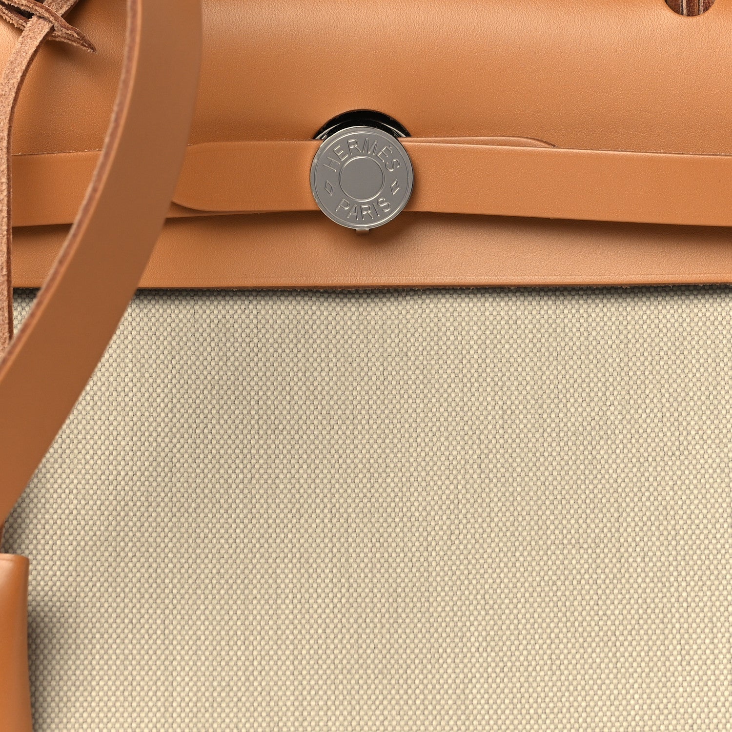 Hermes Military Toile Vache Hunter Herbag Zip Retourne 31 PM Beton Naturel 9 of 12