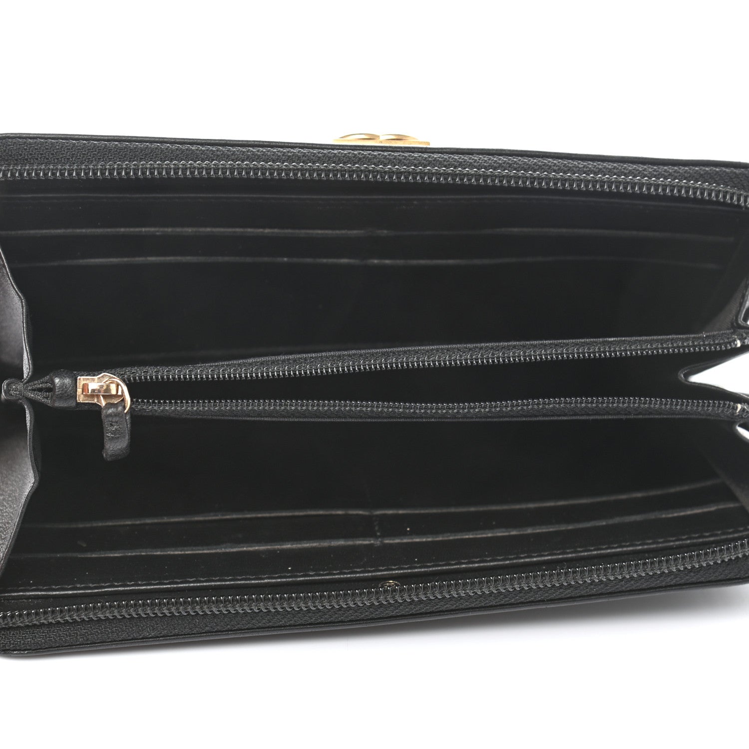 Chanel Lambskin Quilted Boy Zip Around Wallet Black 5 of 10