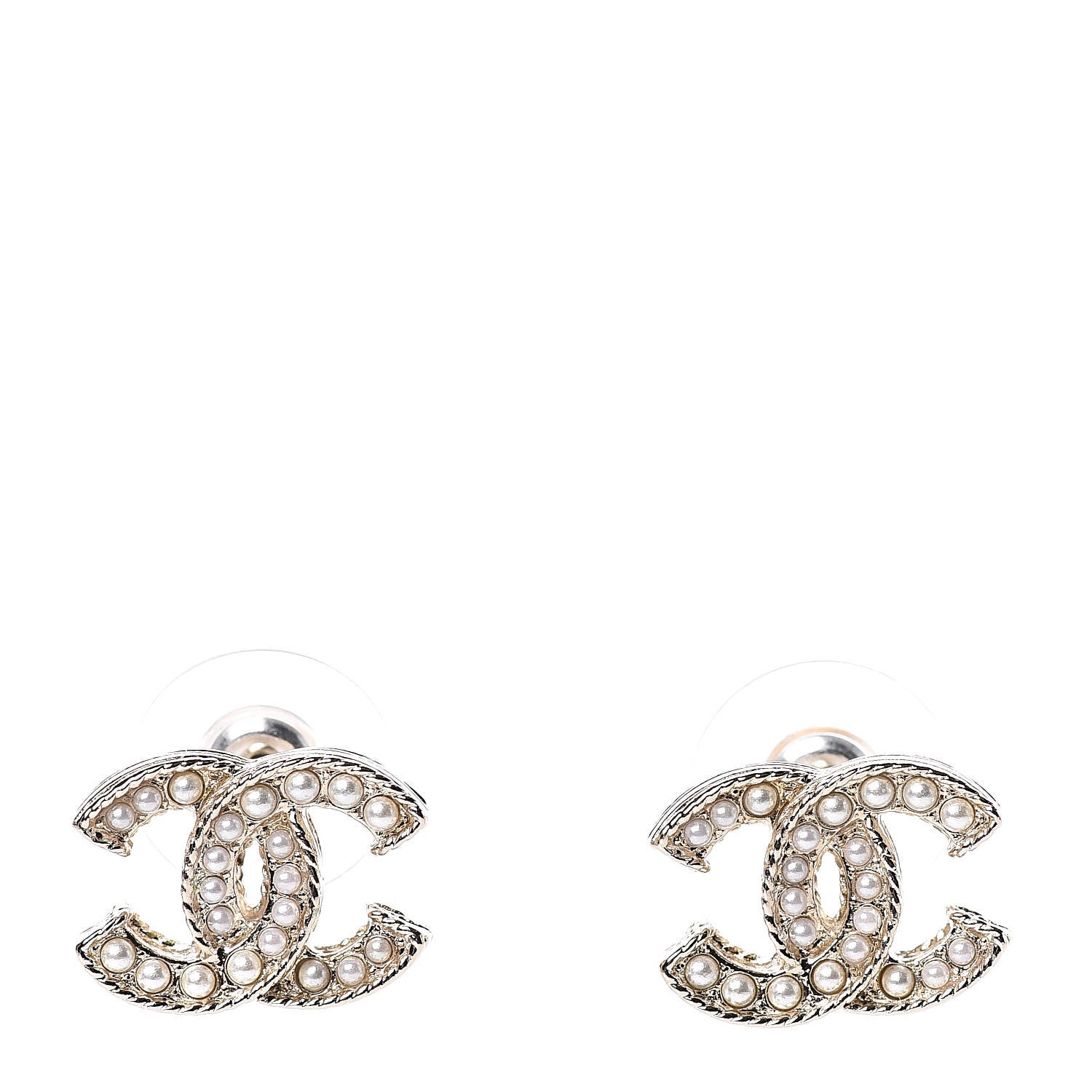 Chanel Pearl CC Earrings Gold 1 of 5