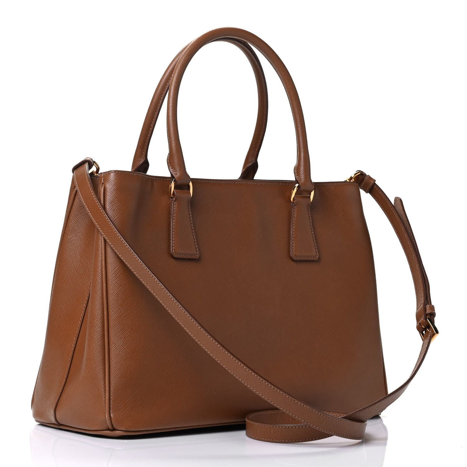 Prada Saffiano Lux Medium Tote Caramel 2 of 4