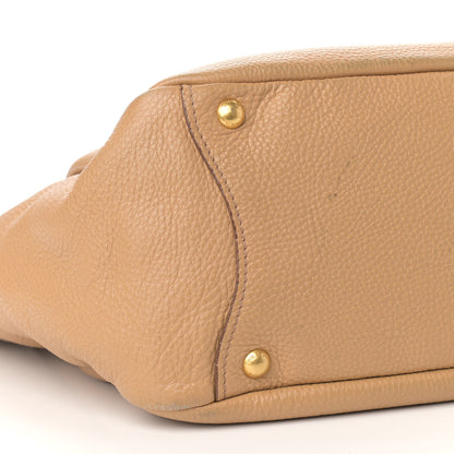 Prada Vitello Daino Side Pocket Hobo Naturale 5 of 12