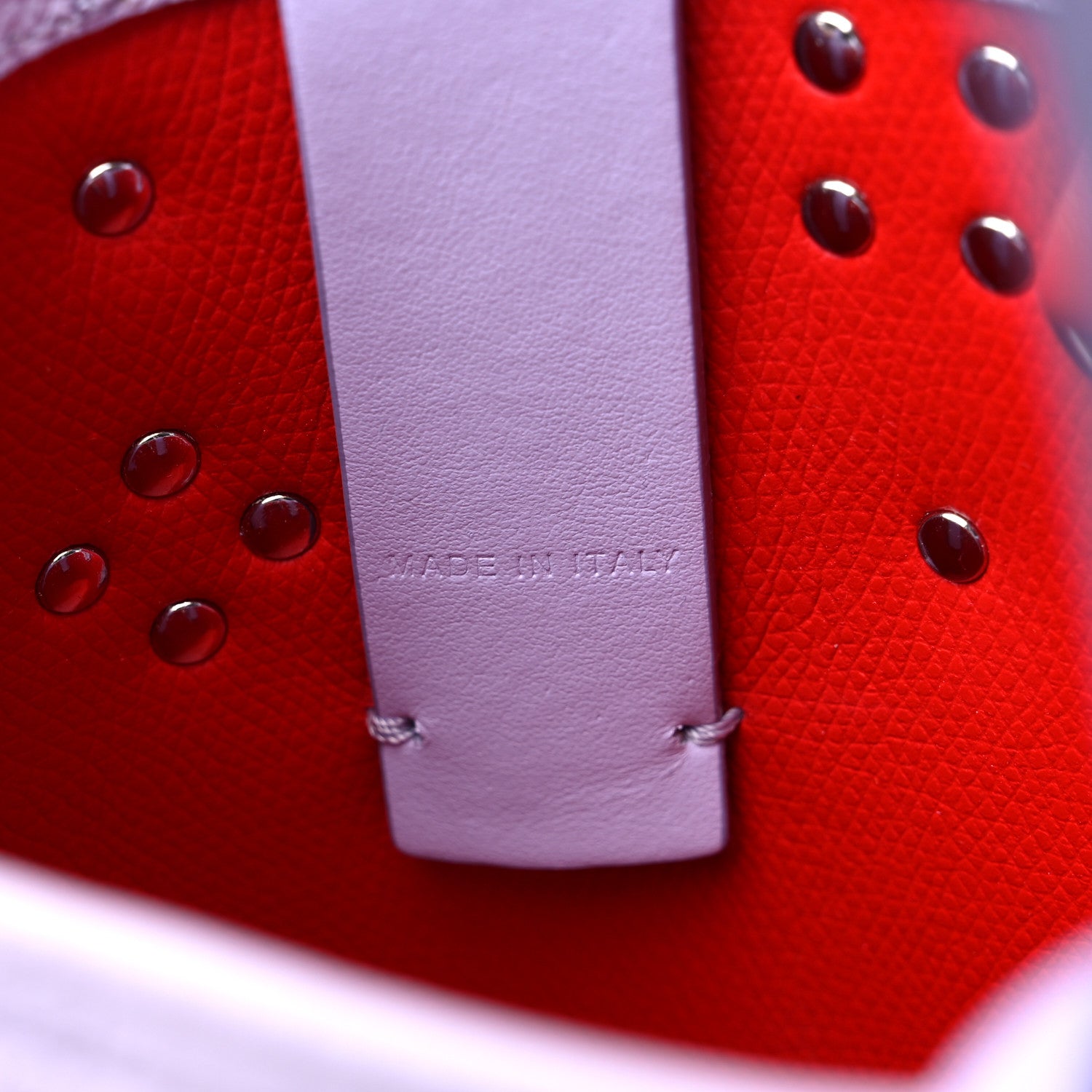 Christian Louboutin Calfskin Empire Spike Studded Mini North South Cabata Tote Lilac Smoke 6 of 10