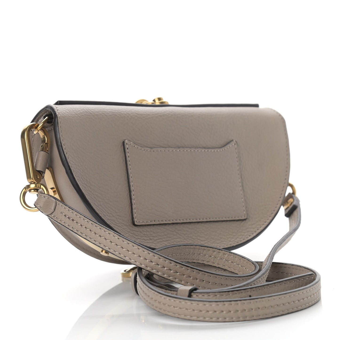 Calfskin Small Nile Bracelet Minaudiere Bag Motty Grey