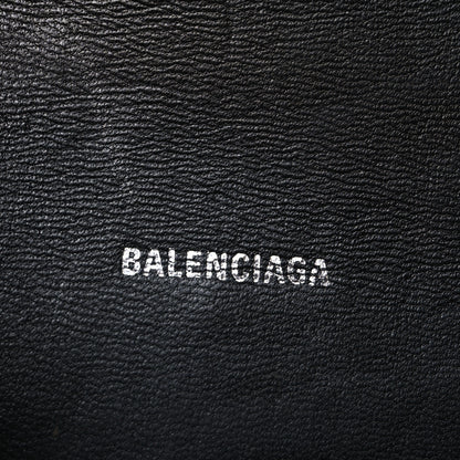 Balenciaga Shiny Calfskin Monochrome Crocodile Embossed Hourglass Top Handle Bag XS Black 6 of 10