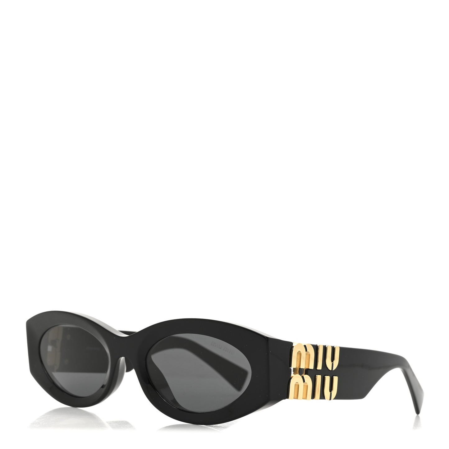 Acetate Oval Glimpse Sunglasses SMU11W Black