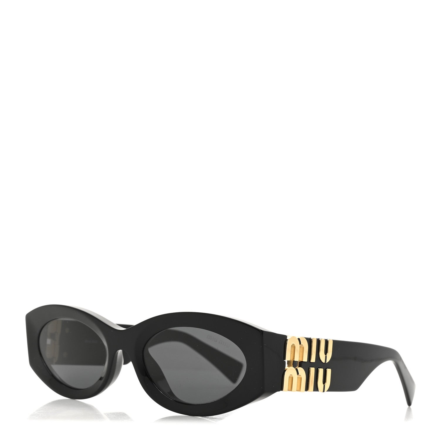 Miu Miu Acetate Oval Glimpse Sunglasses SMU11W Black 1 of 8