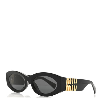 Miu Miu Acetate Oval Glimpse Sunglasses SMU11W Black 1 of 8
