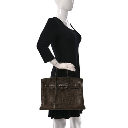 Hermes Matte Porosus Crocodile Birkin 35 2 of 14