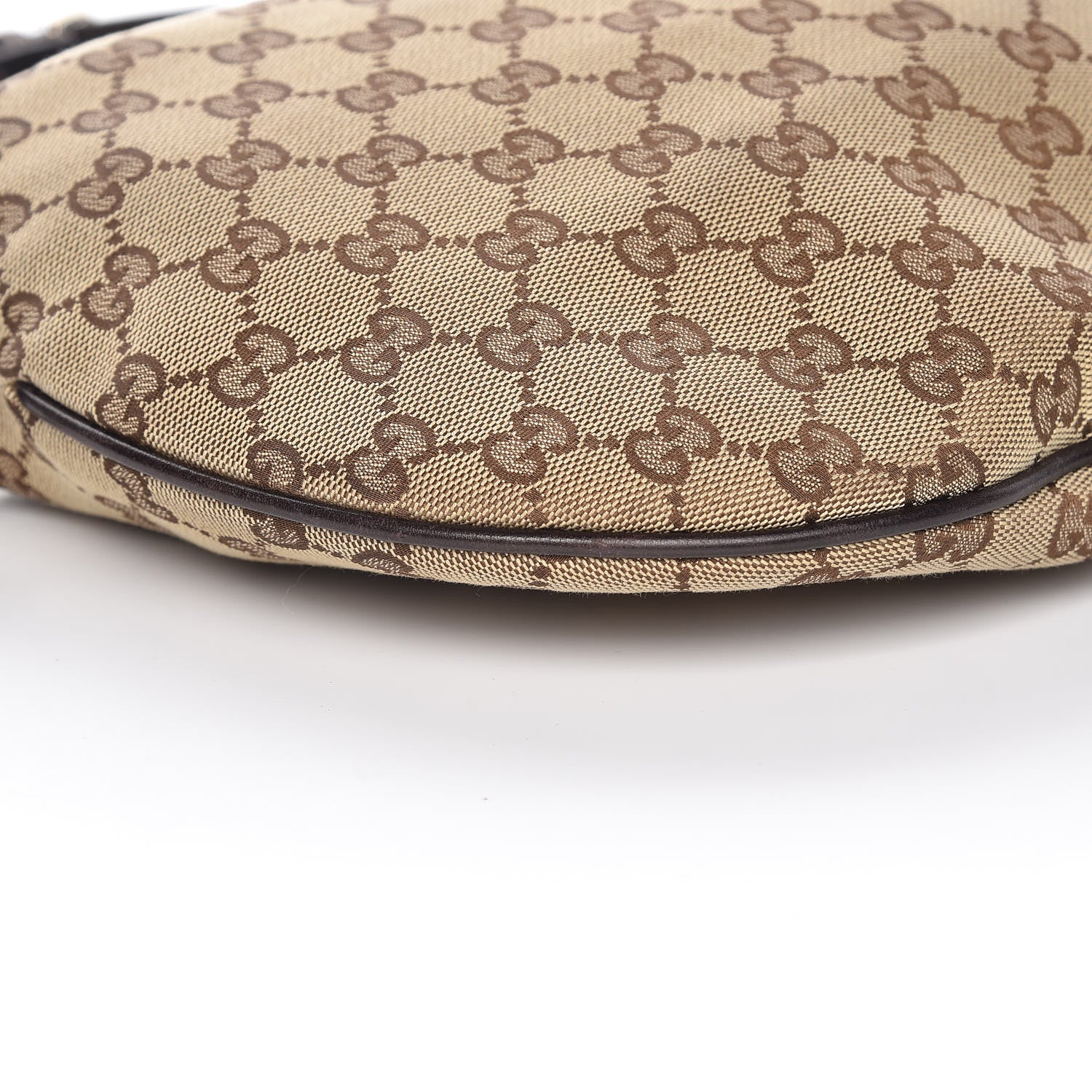 Gucci Monogram Medium New Britt Half Moon Hobo Dark Brown 8 of 9